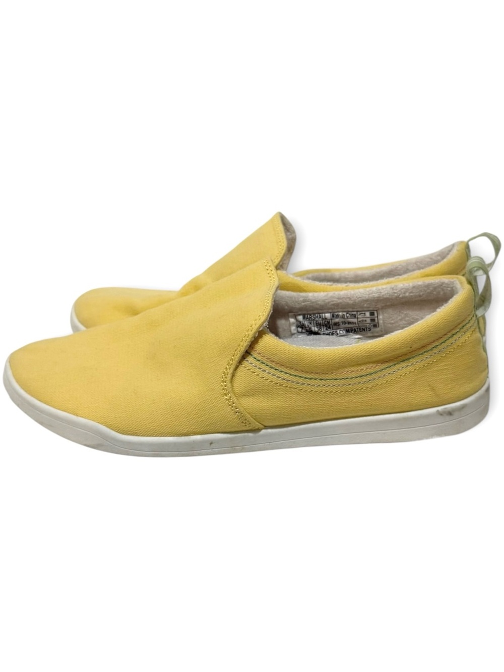 Vionic Beach Marshall Yellow Slip-On Canvas Shoes Size 7